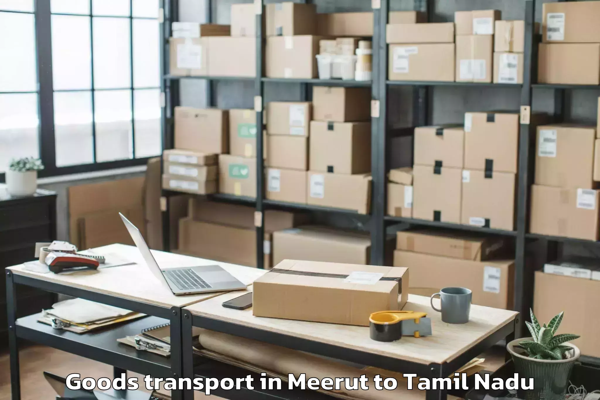 Efficient Meerut to Memalur Goods Transport